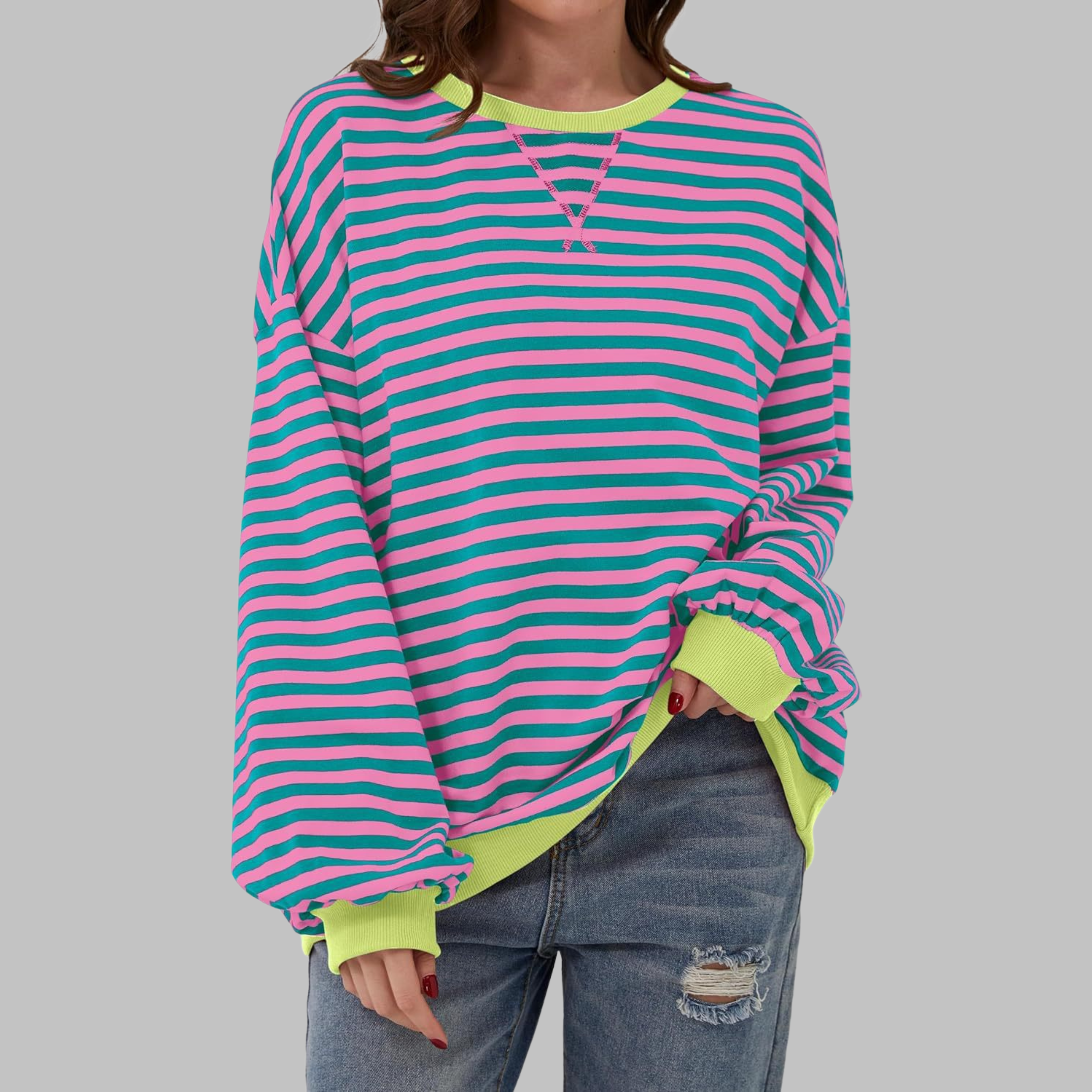 Malin Striped Sweater with a Relaxed Touch
