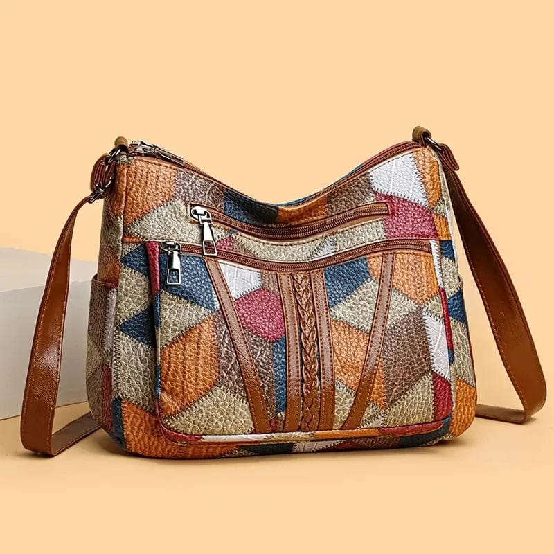 Zavelli™ | Mosaic leather handbag