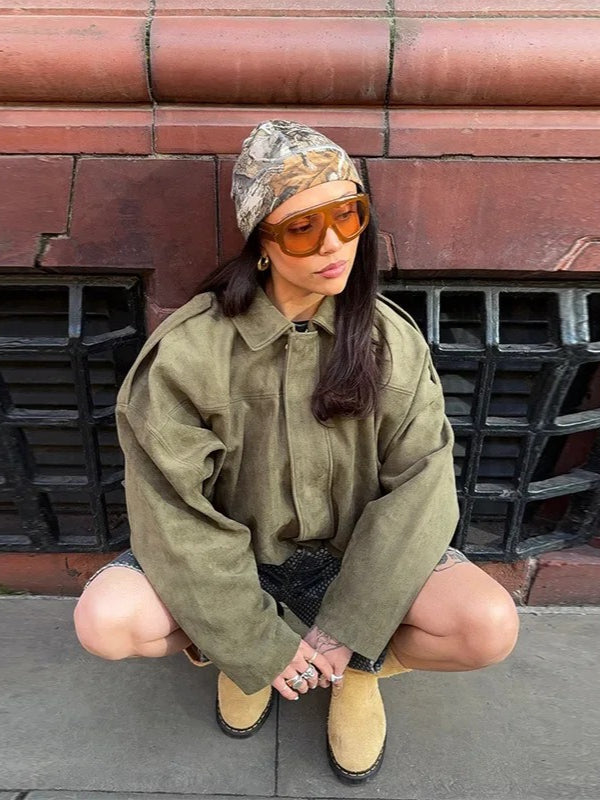 Suede Edge Bomber Jacket Series