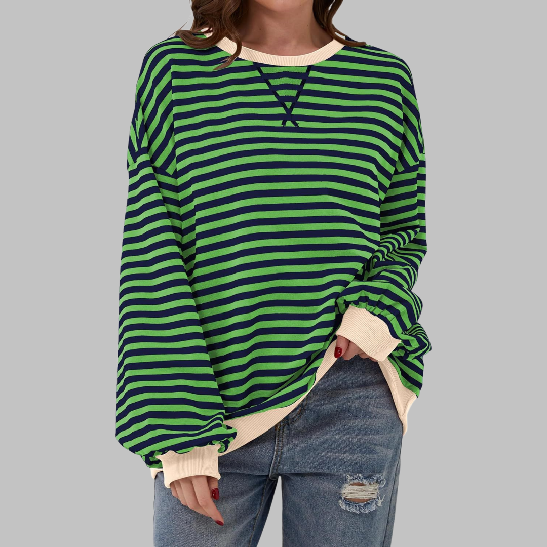Malin Striped Sweater with a Relaxed Touch