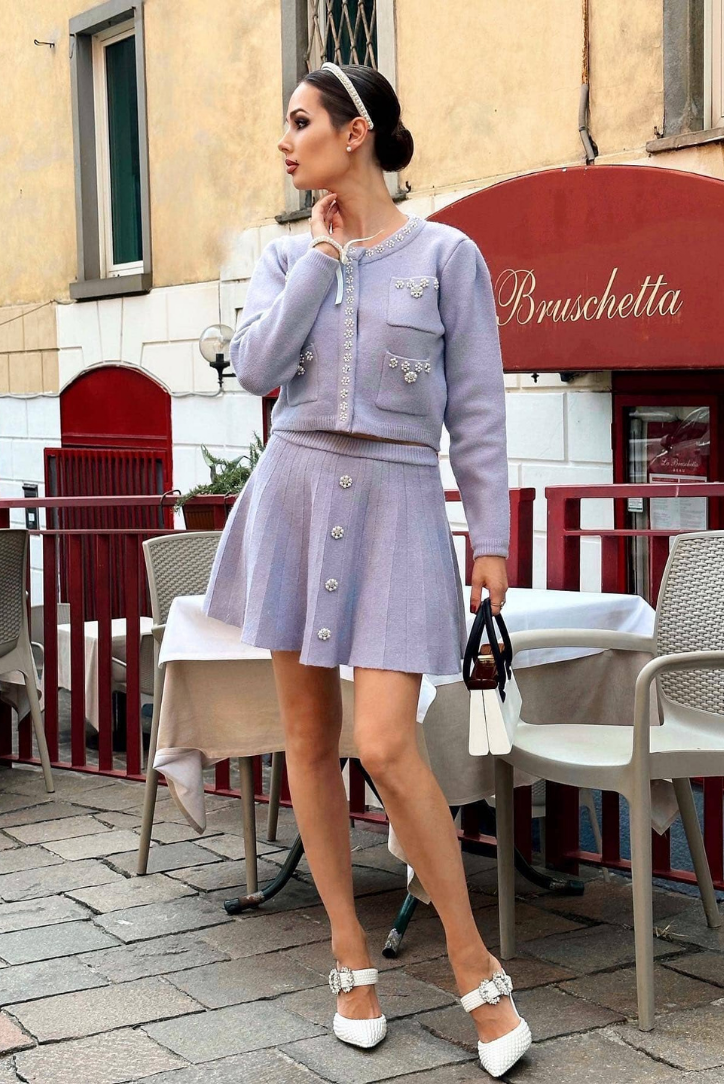 Briar | Mini Skirt and Cardigan Set