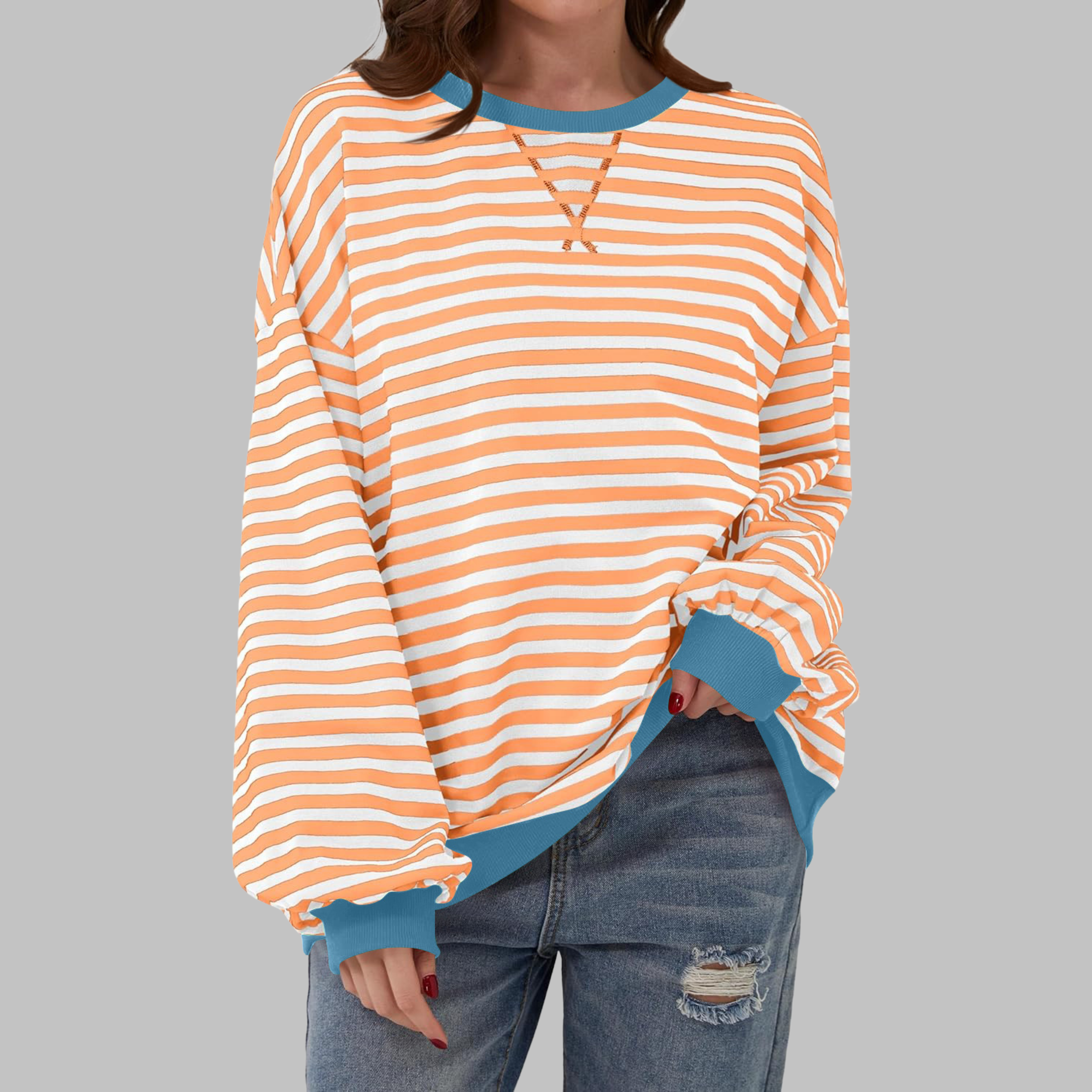 Malin Striped Sweater with a Relaxed Touch
