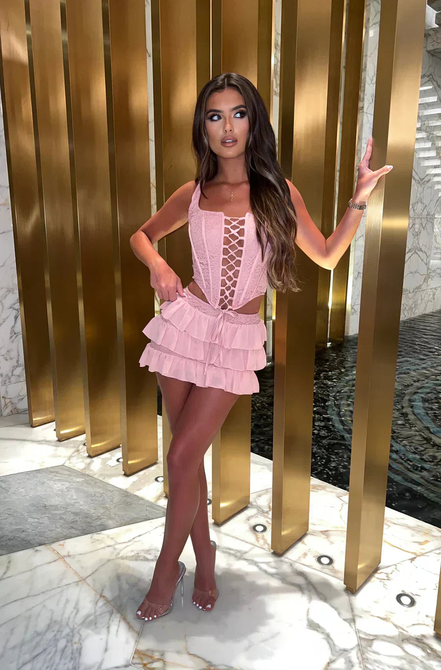 Clara | Layered Mini Skirt Set