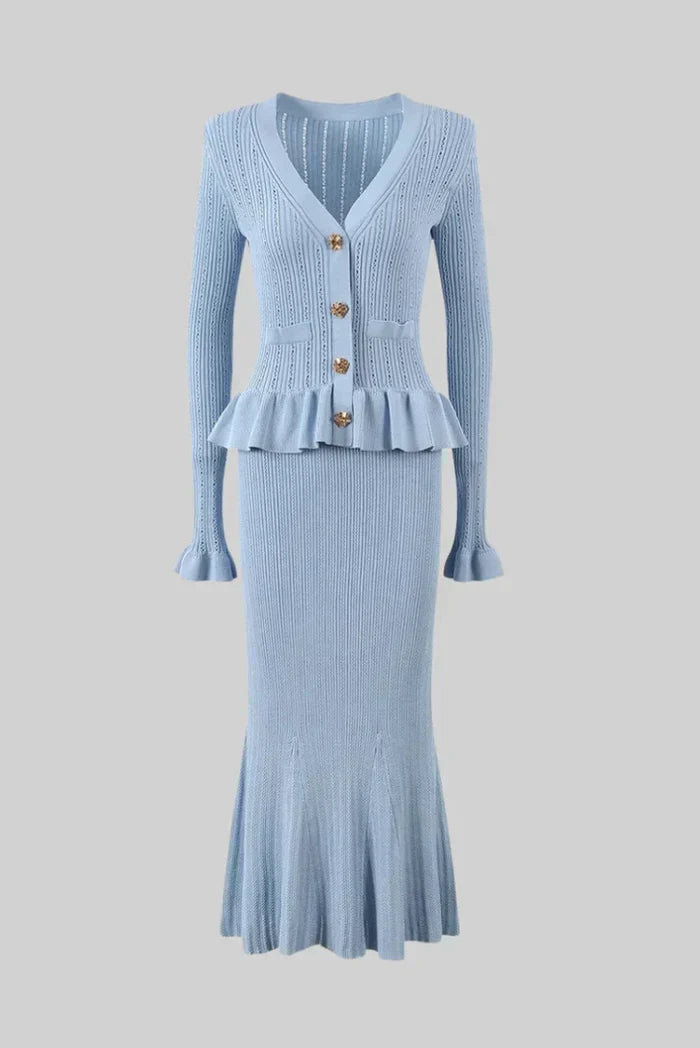 Bonnie | Knit Set with V-Neck