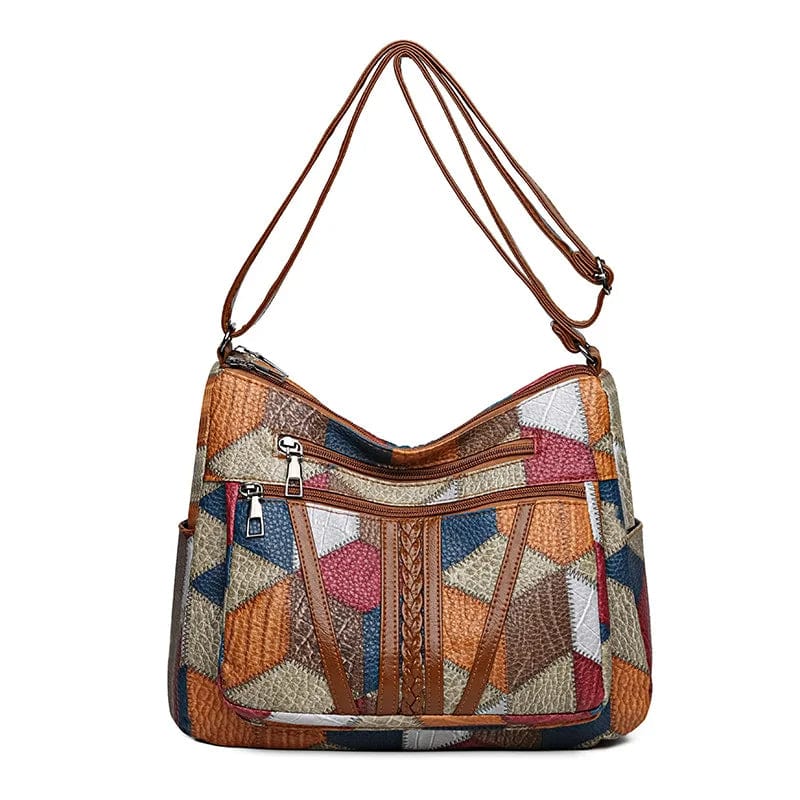 Zavelli™ | Mosaic leather handbag